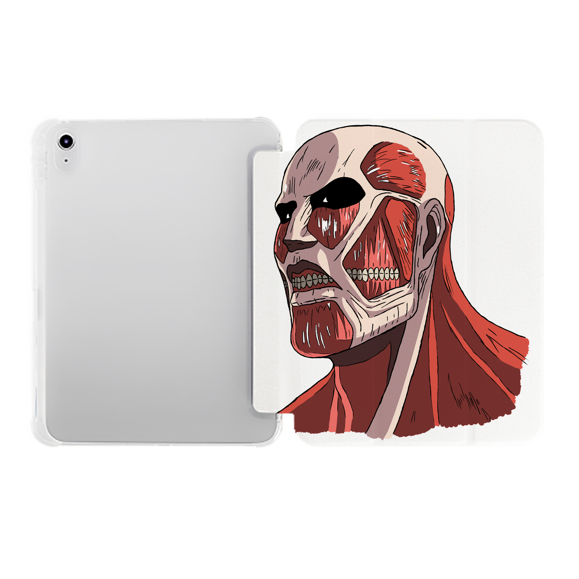 （画像用） 進撃の巨人 Attack on Titan IPad ケース ペン収納付き 三つ折りスタンド PUレザー×シリコン 対応機種9.5/10.5/10.9インチ